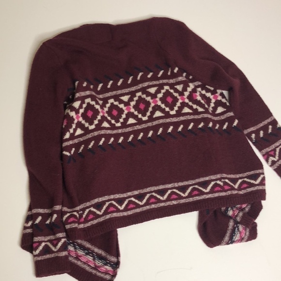 Abercrombie Printed Open Cardigan Winter Sweater Duster 15/16 - Picture 4 of 4